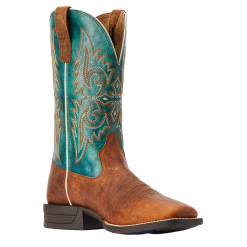 Ariat® Men's Wild Thang Brown & Green Square Toe Boots 10042393