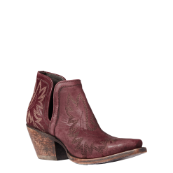 Ariat® Ladies Dixon Weathered Red Western Booties 10038343