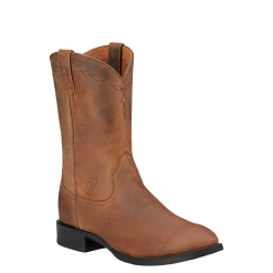 Ariat Men’s Heritage Roper Boots Distressed Brown 10002284