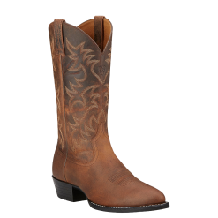 Ariat Men’s Heritage Western R Toe Distressed Brown Boots 10002204