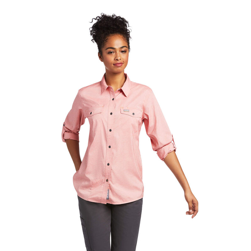 Ariat® Ladies Rebar VentTEK Summer Melon Button Down Shirt 10039481 Ariat® Ladies Rebar VentTEK Summer Melon Button Down Shirt 10039481 -Wildwest Store RE1