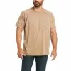 Ariat® Men's Rebar Heat Fighter SS Khaki T-Shirt 10031036 -Wildwest Store S21 MNS WORK 10031036 front