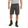 Ariat Mens Rebar Relaxed Durastretch Rebar Grey Cargo Shorts 10034681 -Wildwest Store S21 MNS WORK 10034681 front