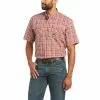 Ariat® Men's Rebar Made Tough Durastretch Dark OL Plaid Shirt 10035297 -Wildwest Store S21 MNS WORK 10035297 front