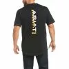 Ariat® Men's Rebar Workman Black Logo T-Shirt 10035402