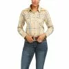 Ariat Ladies Real Summer Days Gold Snap Shirt 10036362 -Wildwest Store S21 WEST WMS 10036362 front