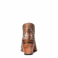 Ariat® Ladies Dixon Aztec Crackled Aged Tan Brown Booties 10035973 3 Ariat® Ladies Dixon Aztec Crackled Aged Tan Brown Booties 10035973 -Wildwest Store S21 WMS WEST 10035973 heel