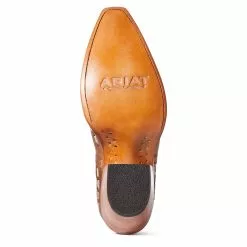 Ariat® Ladies Dixon Aztec Crackled Aged Tan Brown Booties 10035973 4 Ariat® Ladies Dixon Aztec Crackled Aged Tan Brown Booties 10035973 -Wildwest Store S21 WMS WEST 10035973 sole