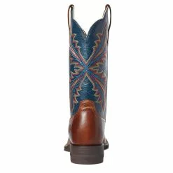 Ariat Ladies West Bound Russet Rebel & Navy Square Toe Boots 10035986 -Wildwest Store S21 WMS WEST 10035986 heel