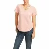 Ariat Ladies Gone West Blush Pink T-Shirt 10036163 -Wildwest Store S21 WMS WEST 10036163 front