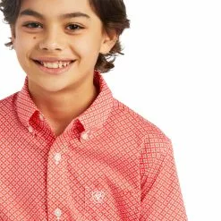 Ariat Boy's Short Sleeves Poppies Button Down Shirt 10039513 -Wildwest Store S22 BYS WEST 10039513 detail01