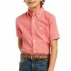 Ariat Boy's Short Sleeves Poppies Button Down Shirt 10039513
