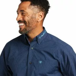 Ariat Men's Pro Series Team Sully Navy Button Down Shirt 10039693 -Wildwest Store S22 MNS WEST 10039693 detail01