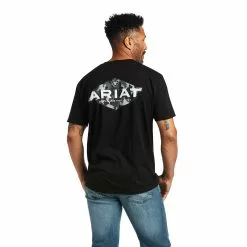 Ariat® Men's Short Sleeve Woodlands Black T-Shirt 10039922