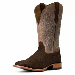 Ariat Men's Circuit Rockridge Dark Coffee & Conch Tan Boots 10040241 -Wildwest Store S22 MNS WEST 10040241 3 4 front