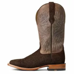 Ariat Men's Circuit Rockridge Dark Coffee & Conch Tan Boots 10040241 -Wildwest Store S22 MNS WEST 10040241 side