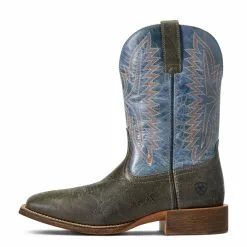 Ariat Men's Sport Smokewagon Rampant Charcoal Square Toe Boots 10040276 -Wildwest Store S22 MNS WEST 10040276 side