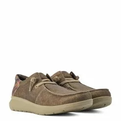 Ariat Men's Hilo Stretch Lace Dark Tan & Rust Aztec Shoe 10040445 -Wildwest Store S22 MNS WEST 10040445 pair