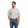 Ariat® Men's Fionn White Classic Fit Button Down Shirt 10040565 -Wildwest Store S22 MNS WEST 10040565 front