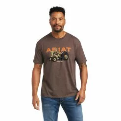 Ariat® Men's Tractor Graphic Brown Heather T-Shirt 10040866