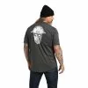 Ariat Men's Rebar Workman Full Cover Charcoal Heather T-shirt 10039180