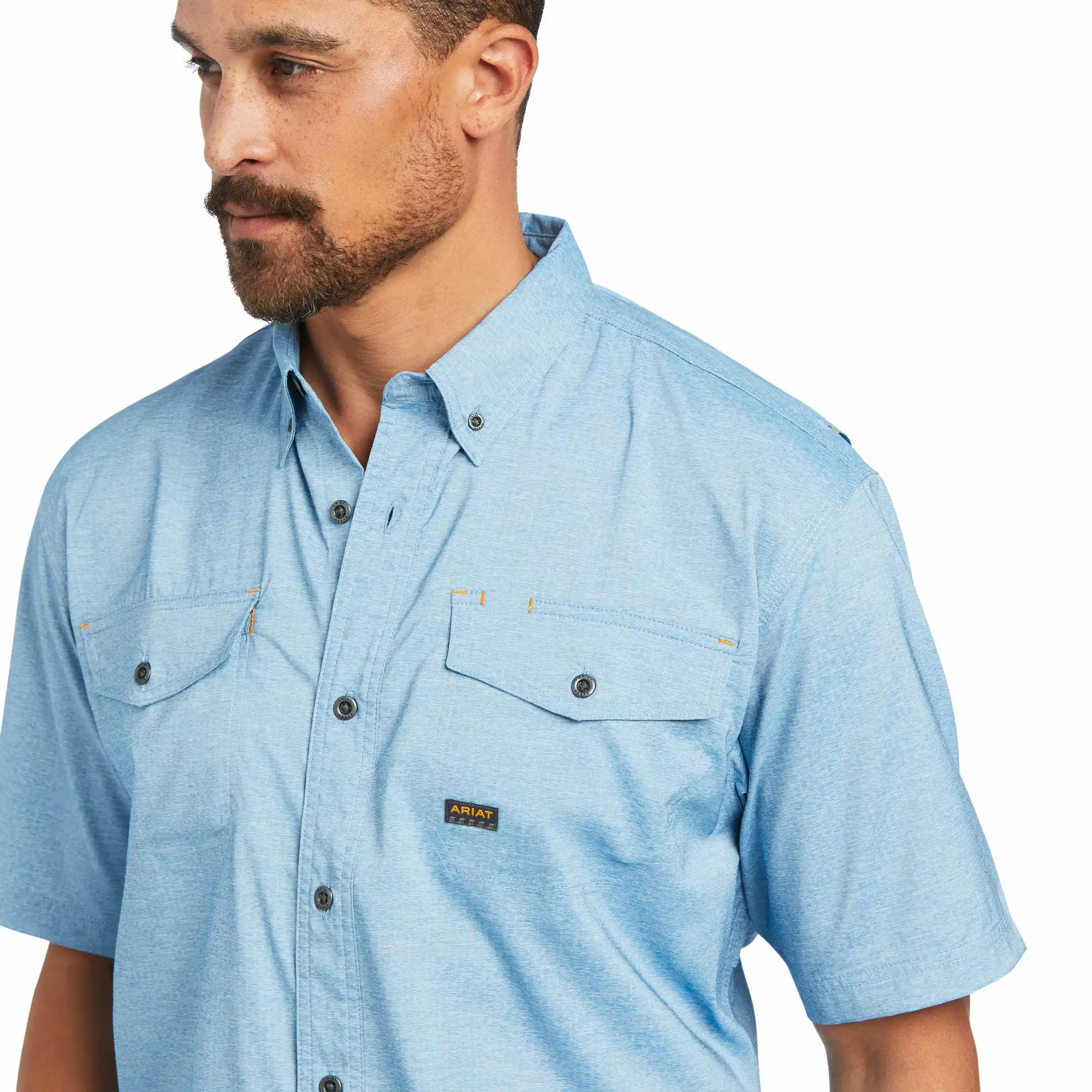 Ariat® Men's Rebar Made Tough Blue DuraStretch Work Shirt 10039325 Ariat® Men's Rebar Made Tough Blue DuraStretch Work Shirt 10039325 -Wildwest Store S22 MNS WORK 10039325 detail01