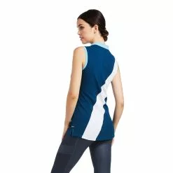 Ariat Ladies Taryn Sleeveless Polo Blue Opal Shirt 10039169 -Wildwest Store S22 WMS ENGL 10039169 back