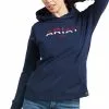 Ariat® Ladies 3D Logo 2.0 Navy Hoodie 10039222 -Wildwest Store S22 WMS ENGL 10039222 front 6b6a47a2 cdb2 4b96 8724 cd1f2309545d
