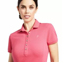 Ariat® Ladies Prix 2.0 Party Punch Short Sleeve Polo Shirt 10039470 -Wildwest Store S22 WMS ENGL 10039470 detail01