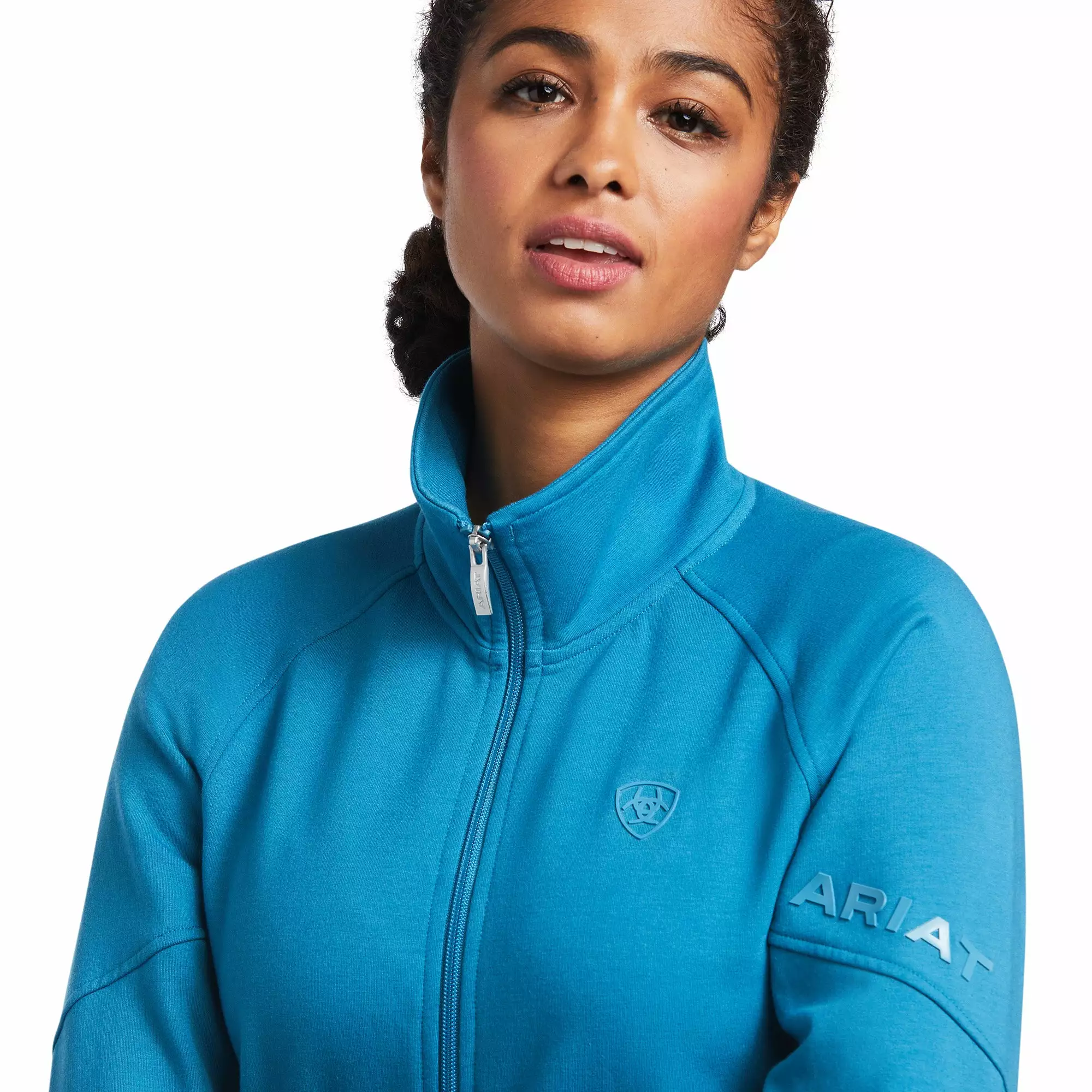 Ariat® Ladies Largo Full Zip Saxony Blue Zip Up Sweatshirt 10039477 Ariat® Ladies Largo Full Zip Saxony Blue Zip Up Sweatshirt 10039477 -Wildwest Store S22 WMS ENGL 10039477 detail02