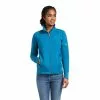 Ariat® Ladies Largo Full Zip Saxony Blue Zip Up Sweatshirt 10039477 -Wildwest Store S22 WMS ENGL 10039477 front 1