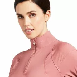 Ariat® Ladies Auburn 1/4 Zip Antique Rubia Baselayer Shirt 10039493 -Wildwest Store S22 WMS ENGL 10039493 detail01