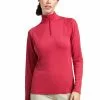 Ariat Ladies Auburn Zip Baselayer Red Bud Long Sleeve Shirt 10039495 -Wildwest Store S22 WMS ENGL 10039495 front