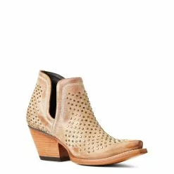 Ariat® Ladies Dixon Studs Old West Tan Snip Toe Booties 10038382 2 Ariat® Ladies Dixon Studs Old West Tan Snip Toe Booties 10038382 -Wildwest Store S22 WMS WEST 10038382 medial