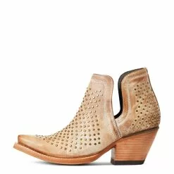 Ariat® Ladies Dixon Studs Old West Tan Snip Toe Booties 10038382 4 Ariat® Ladies Dixon Studs Old West Tan Snip Toe Booties 10038382 -Wildwest Store S22 WMS WEST 10038382 side