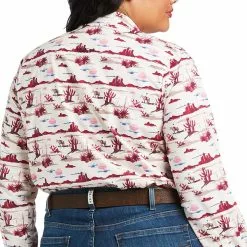 Ariat® Ladies Kirby Yuma Landscape Print Long Sleeve Shirt 10039339 -Wildwest Store S22 WMS WEST 10039339 back plus