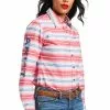 Ariat Ladies Team Kirby Sunrise Serape Print Long Sleeve Shirt10039456 -Wildwest Store S22 WMS WEST 10039456 front