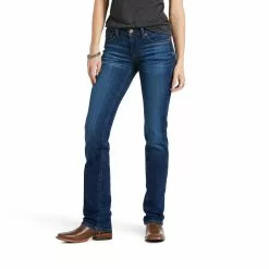 Ariat® Ladies REAL Mid Rise Candace Straight Leg Jean 10039608 -Wildwest Store S22 WMS WEST 10039608 front