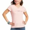 Ariat Ladies R.E.A.L. Logo Script Quartz Short Sleeve Shirt 10039788 -Wildwest Store S22 WMS WEST 10039788 full