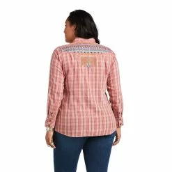 Ariat Ladies R.E.A.L™ Antique Thunderbird Antique Rubia Plaid Shirt 10039844 -Wildwest Store S22 WMS WEST 10039844 back plus