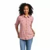 Ariat Ladies R.E.A.L™ Antique Thunderbird Antique Rubia Plaid Shirt 10039844 -Wildwest Store S22 WMS WEST 10039844 front 1