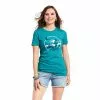 Ariat® Ladies Opuntia Short Sleeve Teal Green Heather T-Shirt 10039973 5 Ariat® Ladies Opuntia Short Sleeve Teal Green Heather T-Shirt 10039973 -Wildwest Store S22 WMS WEST 10039973 front