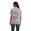Ariat® Ladies Singing The Blues Charcoal Grey T-Shirt 10040511 -Wildwest Store S22 WMS WEST 10040511 back