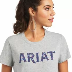 Ariat Women's REAL™ Tribal Lore Relaxed Grey T-Shirt 10040535 -Wildwest Store S22 WMS WEST 10040535 detail01