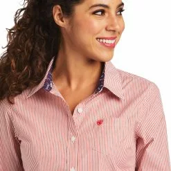 Ariat® Ladies Kirby Stretch Poppy Striped Button Down Shirt 10040580 4 Ariat® Ladies Kirby Stretch Poppy Striped Button Down Shirt 10040580 -Wildwest Store S22 WMS WEST 10040580 detail01