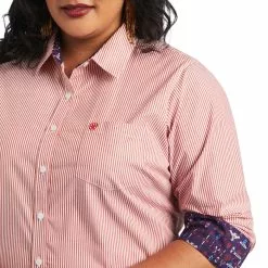 Ariat® Ladies Kirby Stretch Poppy Striped Button Down Shirt 10040580 5 Ariat® Ladies Kirby Stretch Poppy Striped Button Down Shirt 10040580 -Wildwest Store S22 WMS WEST 10040580 detail01 plus