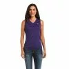 Ariat Women's Laguna Sleeveless Purplavy Tank 10040590 -Wildwest Store S22 WMS WEST 10040590 front