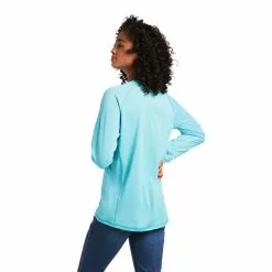 Ariat® Ladies Rebar Heat Fighter Blue Long Sleeve T-Shirt 10039210 -Wildwest Store S22 WMS WORK 10039210 back