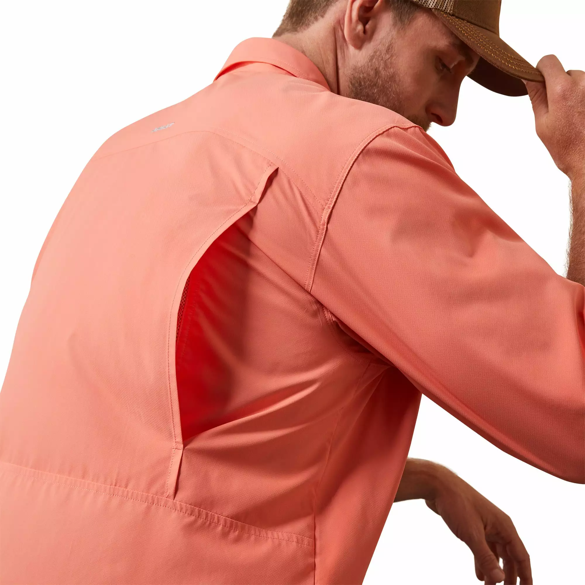Ariat® Men's VentTEK™ Outbound Peach Echo Button Down Shirt 10043423 Ariat® Men's VentTEK™ Outbound Peach Echo Button Down Shirt 10043423 -Wildwest Store S23 MNS WEST 10043423 detail02