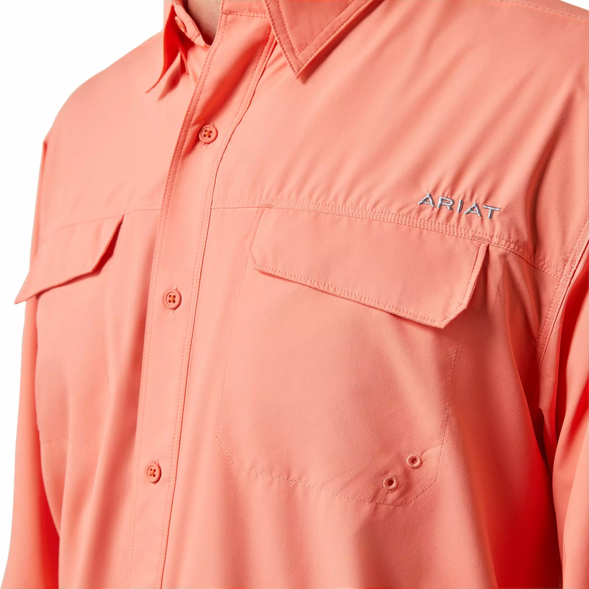 Ariat® Men's VentTEK™ Outbound Peach Echo Button Down Shirt 10043423 Ariat® Men's VentTEK™ Outbound Peach Echo Button Down Shirt 10043423 -Wildwest Store S23 MNS WEST 10043423 detail03